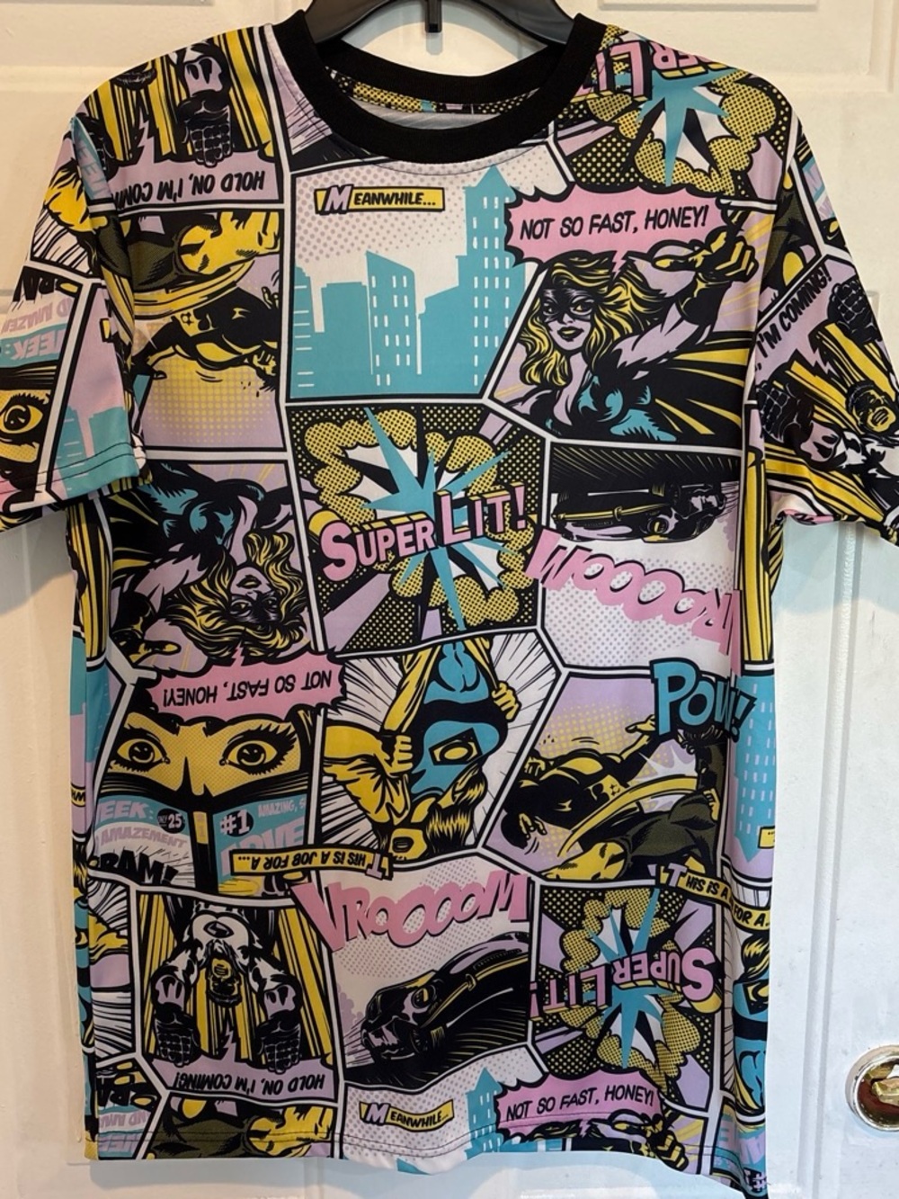 Kids Comic-Print Short Sleeve Tee - Multicolor